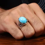 انگشتر فیروزه شجری مردانه کد 28521