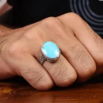 انگشتر فیروزه شجری مردانه کد 28533