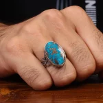 انگشتر فیروزه شجری مردانه کد 28561