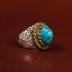 انگشتر فیروزه شجری مردانه کد 25056