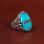 انگشتر فیروزه شجری مردانه کد 28746