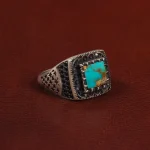 انگشتر فیروزه شجری مردانه کد 28752