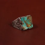 انگشتر فیروزه شجری مردانه کد 28758