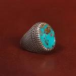 انگشتر فیروزه شجری مردانه کد 28777