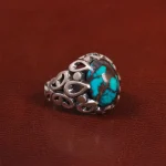 انگشتر فیروزه شجری مردانه کد 28782