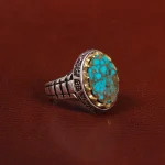 انگشتر فیروزه شجری مردانه کد 28785