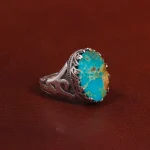 انگشتر فیروزه شجری مردانه کد 28795