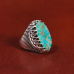 انگشتر فیروزه شجری مردانه کد 28803