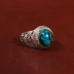 انگشتر فیروزه شجری مردانه کد 28810
