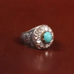 انگشتر فیروزه عجمی مردانه کد 28813