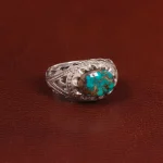 انگشتر فیروزه شجری مردانه کد 28822