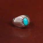 انگشتر فیروزه عجمی مردانه کد 28832