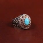 انگشتر فیروزه عجمی مردانه کد 28853