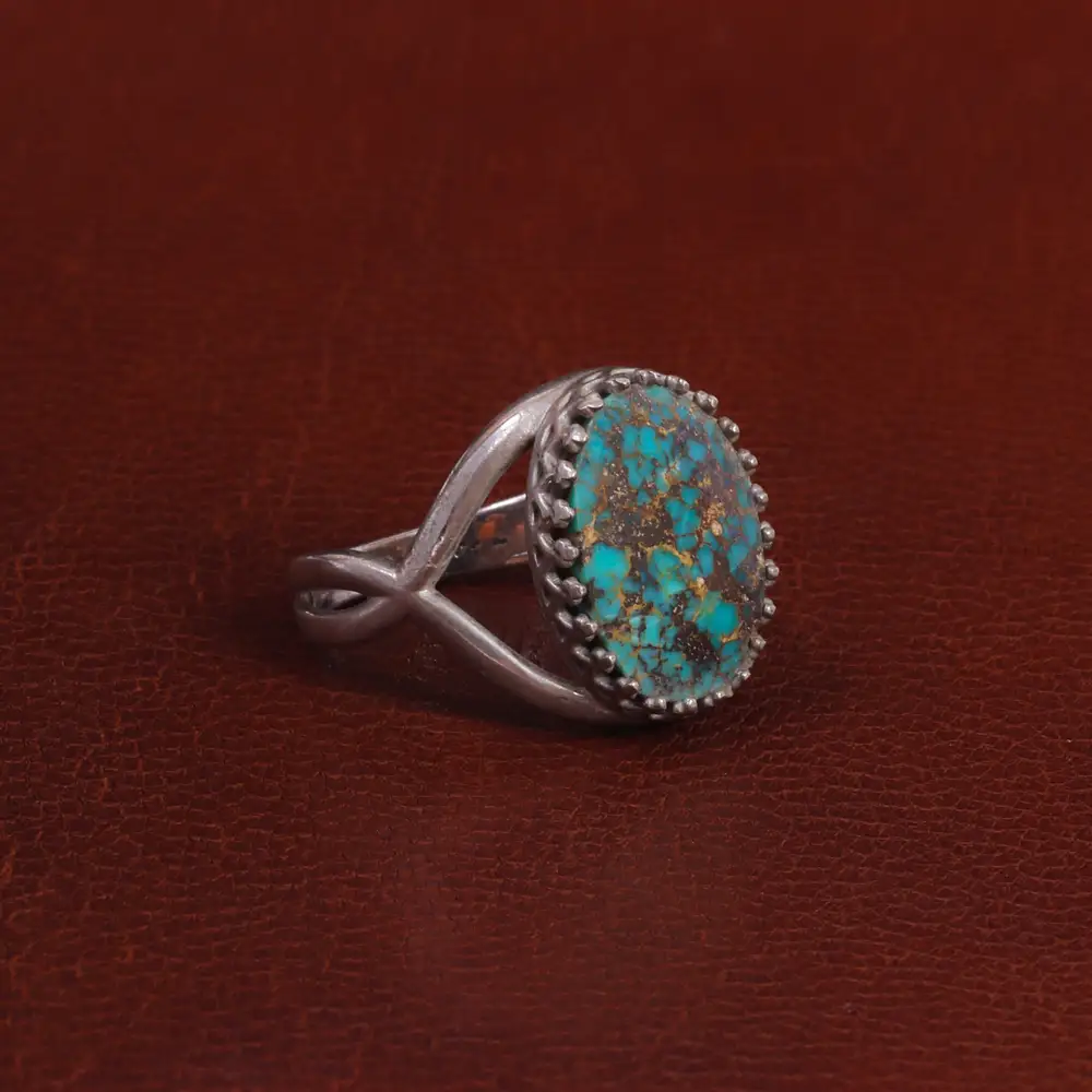 انگشتر فیروزه شجری مردانه کد 28859