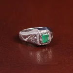 انگشتر زمرد مردانه کد 28872