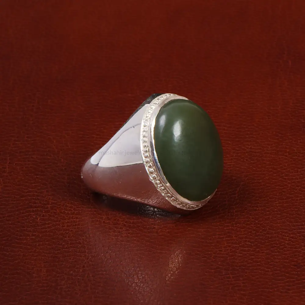 انگشتر یشم مردانه کد 28878