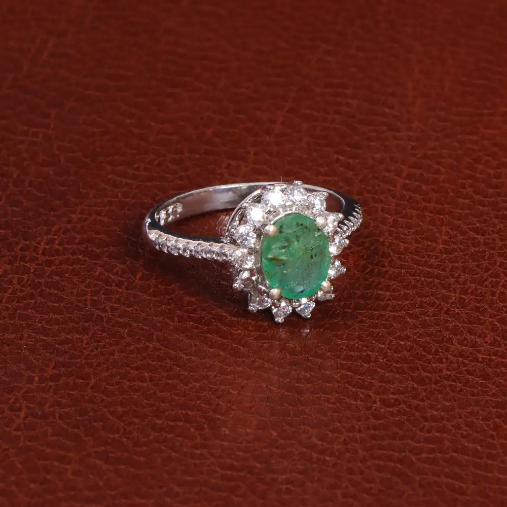 انگشتر زمرد زنانه کد 28892