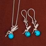 نیم ست فیروزه زنانه کد 28895