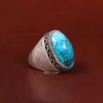 انگشتر فیروزه شجری مردانه کد 28928