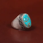 انگشتر فیروزه شجری مردانه کد 28930