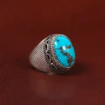 انگشتر فیروزه شجری مردانه کد 28931