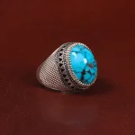انگشتر فیروزه شجری مردانه کد 28935
