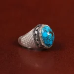 انگشتر فیروزه شجری مردانه کد 28941