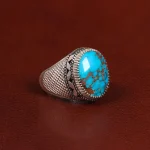 انگشتر فیروزه شجری مردانه کد 28942