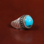 انگشتر فیروزه شجری مردانه کد 28944