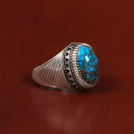 انگشتر فیروزه شجری مردانه کد 28945