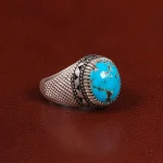 انگشتر فیروزه شجری مردانه کد 28947