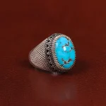 انگشتر فیروزه شجری مردانه کد 28950