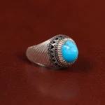 انگشتر فیروزه شجری مردانه کد 28951