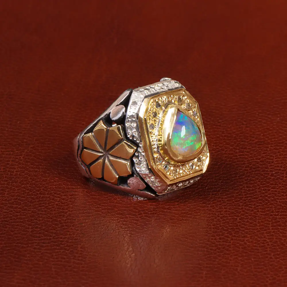 انگشتر اوپال مردانه کد 28971