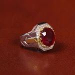 انگشتر یاقوت سرخ مردانه کد 28972