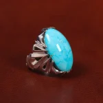 انگشتر فیروزه عجمی مردانه کد 29126