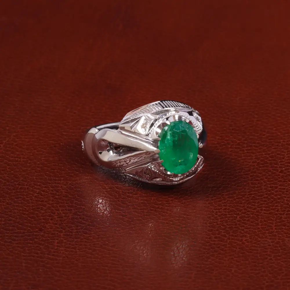 انگشتر زمرد مردانه کد 29151