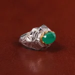 انگشتر زمرد مردانه کد 29153