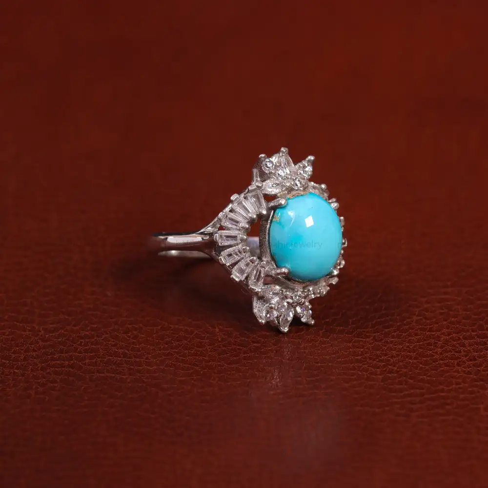 انگشتر فیروزه عجمی زنانه کد 29160