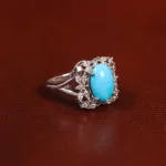 انگشتر فیروزه عجمی زنانه کد 29162