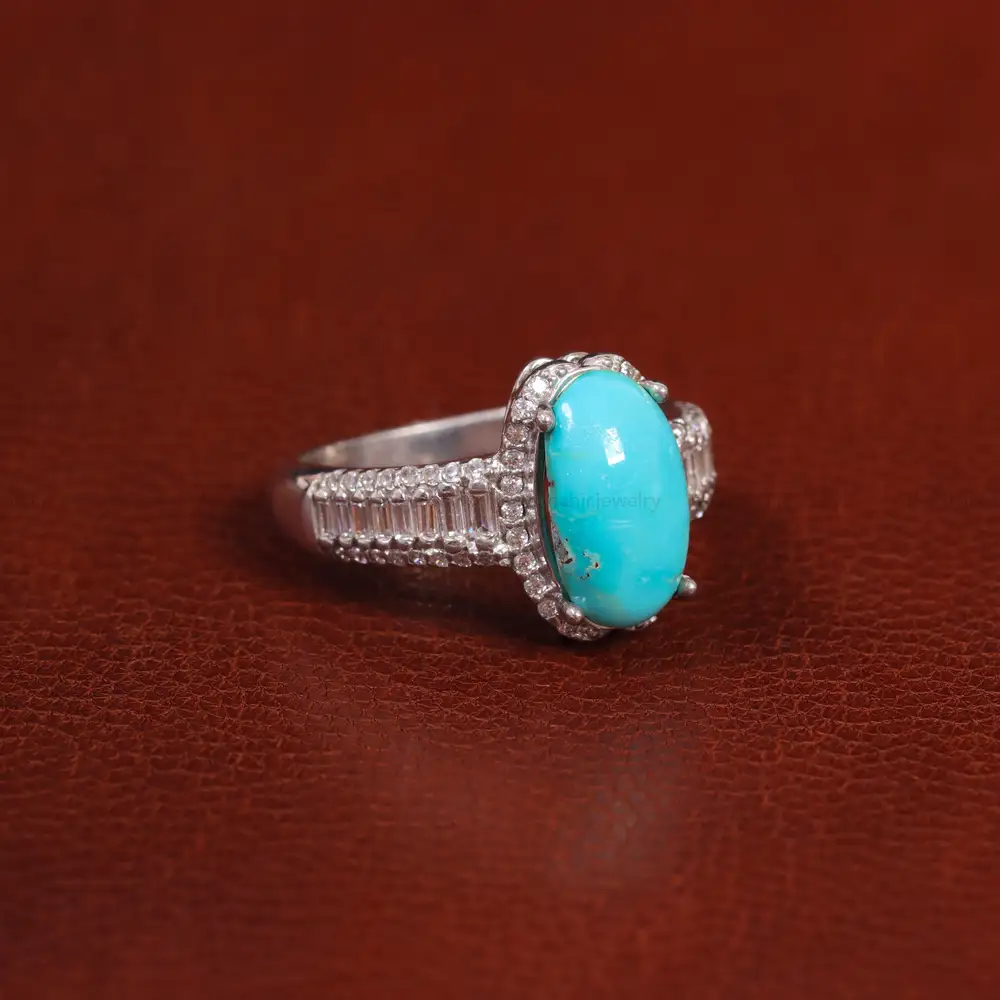 انگشتر فیروزه عجمی زنانه کد 29172