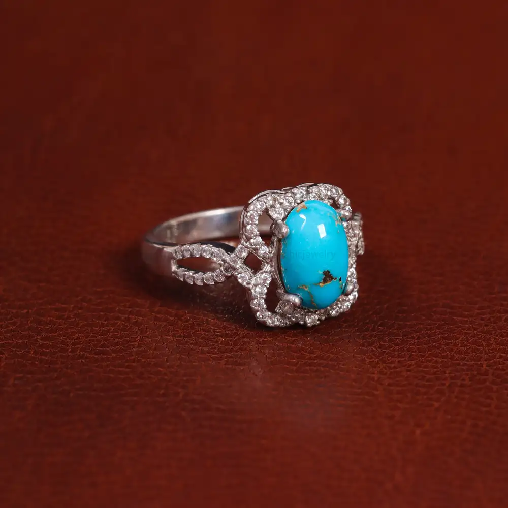 انگشتر فیروزه شجری زنانه کد 29182