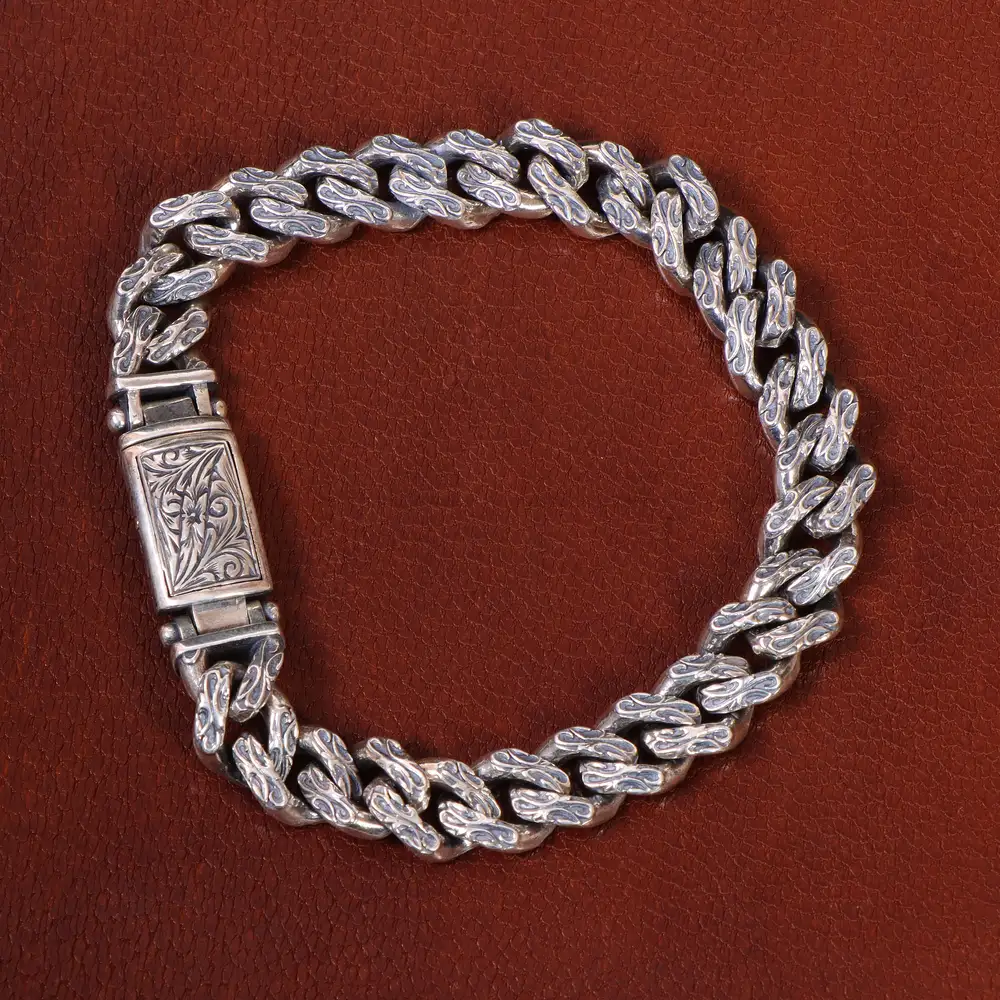 دستبند نقره مردانه کد 29252