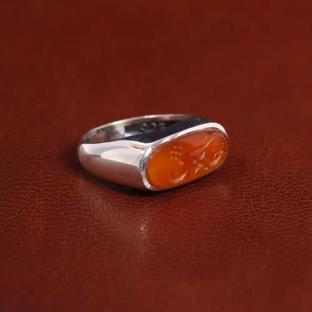 انگشتر عقیق مردانه کد 29254