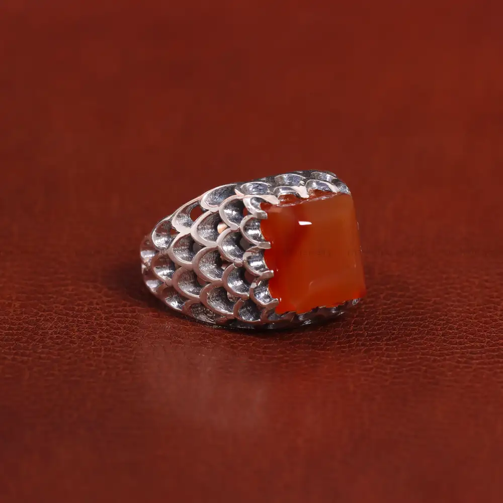 انگشتر عقیق مردانه کد 29261