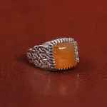 انگشتر عقیق مردانه کد 29264