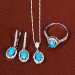 نیم ست فیروزه زنانه کد 29361