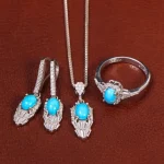 نیم ست فیروزه زنانه کد 29366