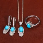 نیم ست فیروزه زنانه کد 29368