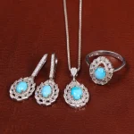 نیم ست فیروزه زنانه کد 29369